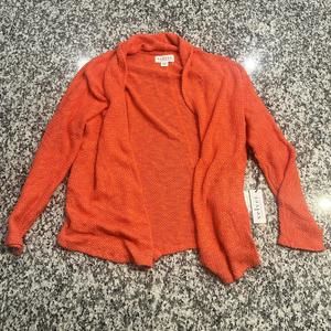 Velvet by Graham & Spencer Dallas Open Front Cardigan Hibiscus - NWOT - Size S